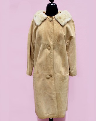 60S SUEDE & MINK COAT